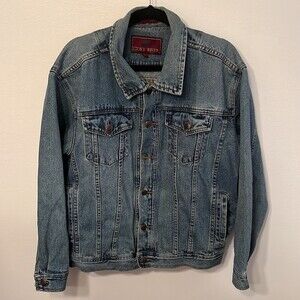 Stony River Vintage Distressed Denim Jacket Size Large